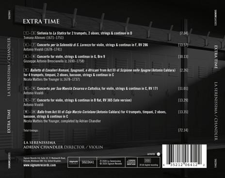 Vivaldi-Albinoni-Brescianello. Extra Time - CD Audio di La Serenissima-Adrian Chandler - 2