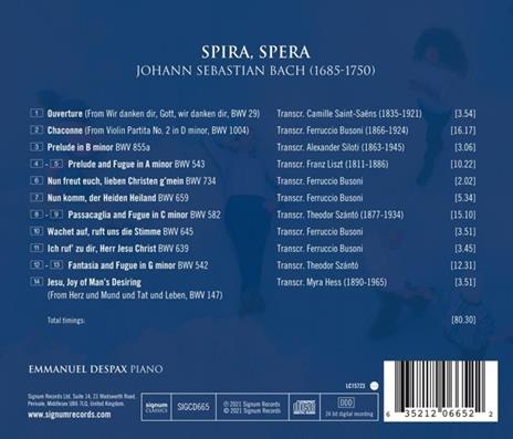 Spira, Spera - CD Audio di Emmanuel Despax - 3