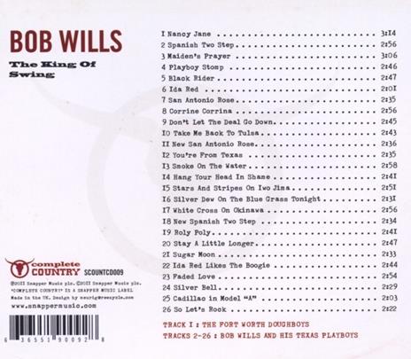 King of Swing - CD Audio di Bob Wills - 2