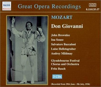 Don Giovanni - CD Audio di Wolfgang Amadeus Mozart,Fritz Busch,Glyndebourne Festival Orchestra