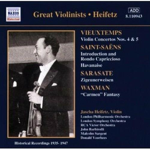 Great Violinists - CD Audio di Camille Saint-Saëns,Henri Vieuxtemps,Pablo de Sarasate,Franz Waxman,Jascha Heifetz