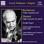 Concerto per violino / Concerto per violino n.4 - CD Audio di Ludwig van Beethoven,Wolfgang Amadeus Mozart,Bruno Walter,Sir Thomas Beecham,London Philharmonic Orchestra,British Symphony Orchestra,Jozsef Szigeti