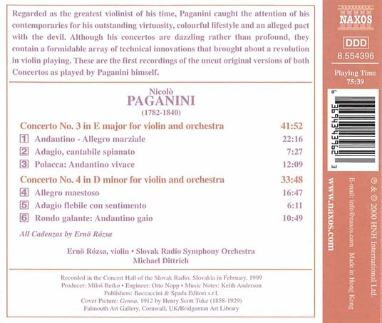 Concerti per violino n.3, n.4 - CD Audio di Niccolò Paganini - 2