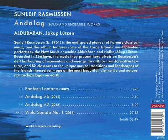 Andalog. Solo and Ensemble Works - CD Audio di Sunleif Rasmussen - 2