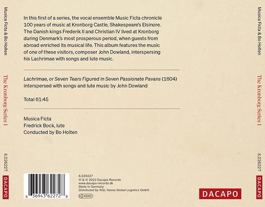 The Kronborg Series, Vol. 1 - CD Audio di John Dowland,Musica Ficta - 2
