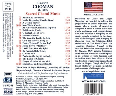 Sacred Choral Music - CD Audio di Carson Cooman,Rupert Gough - 2