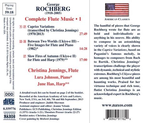 Musica per flauto vol.1 - CD Audio di George Rochberg - 2