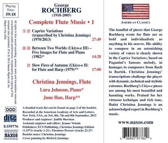 Musica per flauto vol.1 - CD Audio di George Rochberg - 2