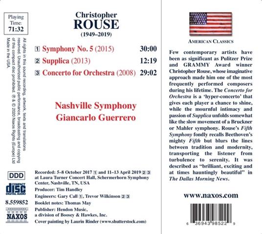 Sinfonia N.5 - CD Audio di Christopher Rouse - 2