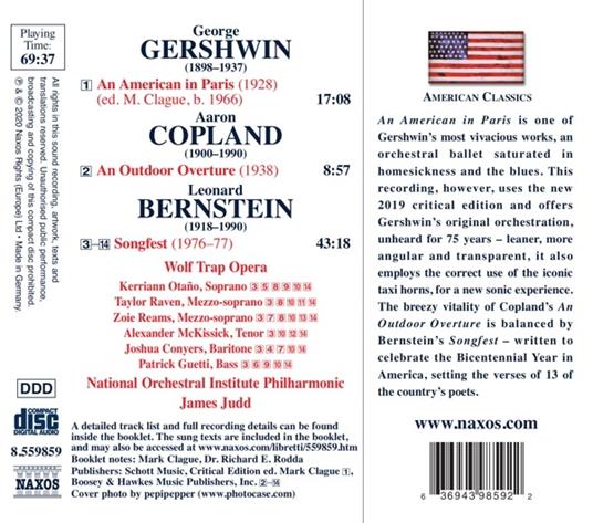 Songfest - CD Audio di Leonard Bernstein,James Judd - 2