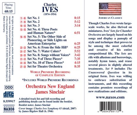 Complete Sets For Chamber Orchestra - CD Audio di Charles Ives - 2