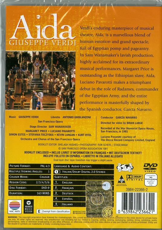 Giuseppe Verdi. Aida (DVD) - Giuseppe Verdi - CD | IBS