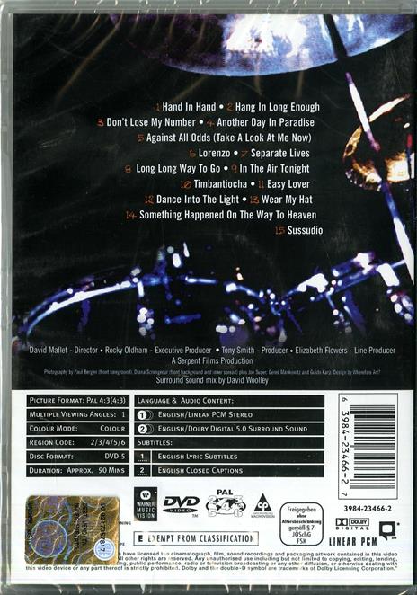 Phil Collins. Live and Loose in Paris (DVD) - DVD di Phil Collins - 2