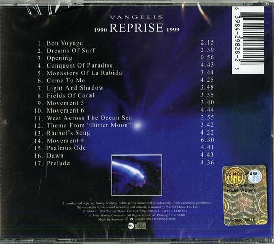 Reprise 90-99 - Vangelis - CD | IBS