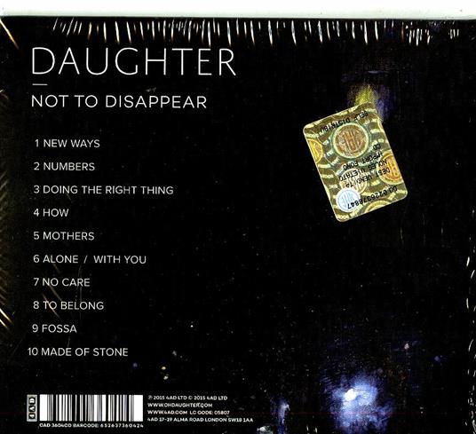 Not to Disappear - CD Audio di Daughter - 2