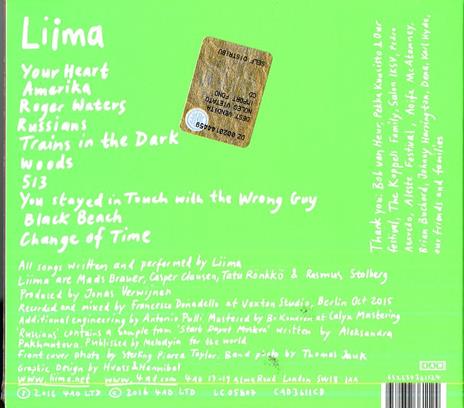 II - CD Audio di Liima - 2