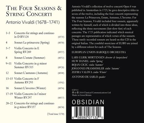 Four Seasons & String Con - CD Audio di Antonio Vivaldi - 2