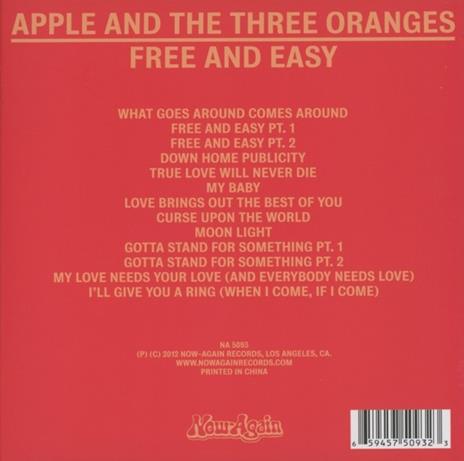 Free and Easy - CD Audio di Apple and the Three Oranges - 2