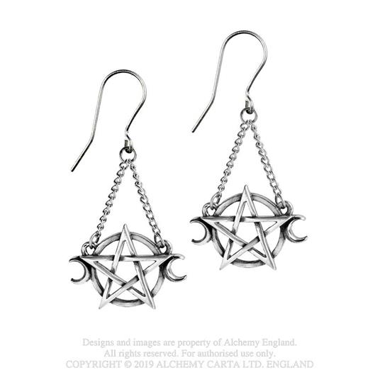 Alchemy Gothic Goddess Coppia di Orecchini