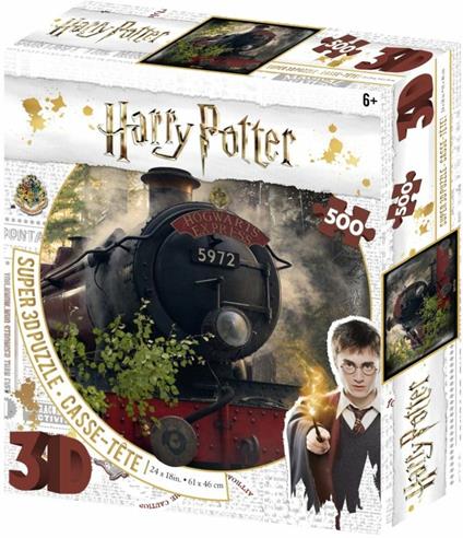 Harry Potter The Hogwarts Express 500 pcs 3D effect puzzle, Multicolore, HP32506
