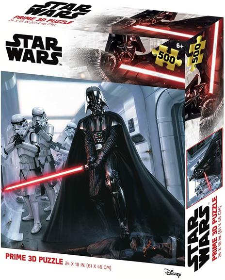 Prime 3D Puzzle lenticolare Star Wars Darth Vader e Stormtrooper 500 pezzi, Multicolore - 2