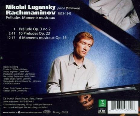 Preludi - Momenti musicali - CD Audio di Sergei Rachmaninov,Nikolai Lugansky - 2