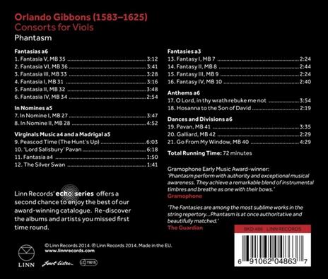 Consorts For Viols - CD Audio di Orlando Gibbons - 2