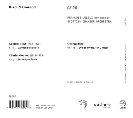 Bizet-Gounod. Carmen Suite No.1-Petite Symphonie - CD Audio di Francois Leleux - 2