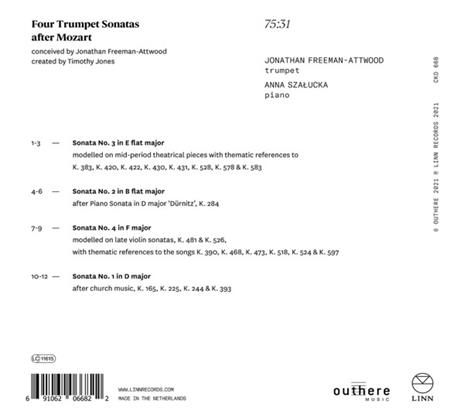 Four Trumpet Sonatas After Mozart - CD Audio di Jonathan Freeman-Attwood,Timothy Jones - 2