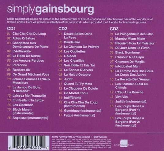 Simply Gainsbourg - CD Audio di Serge Gainsbourg - 2