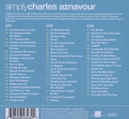 Simply Charles Aznavour - CD Audio di Charles Aznavour