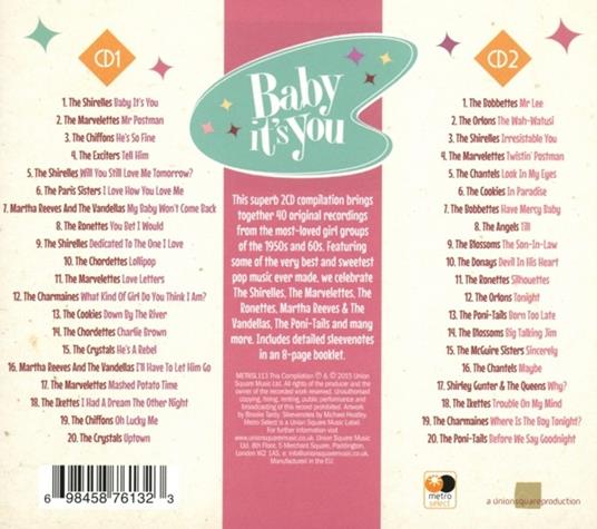 Baby It's You- Girl - CD Audio - 2