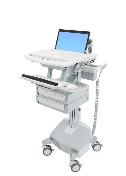 Ergotron StyleView Carrello multimediale Alluminio, Grigio, Bianco Computer portatile