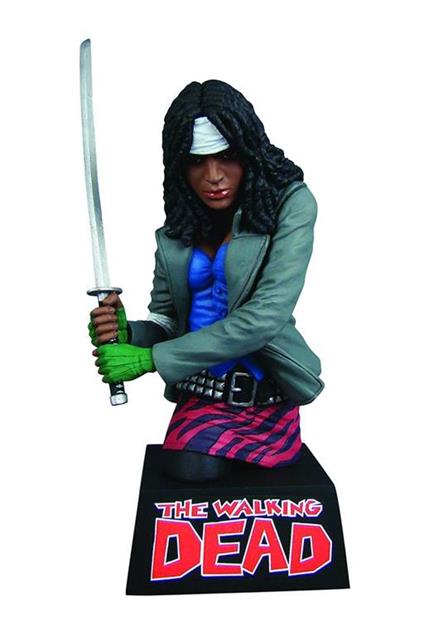 Diamond Select The Walking Dead Michonne Bust Coin Bank Salvadanio