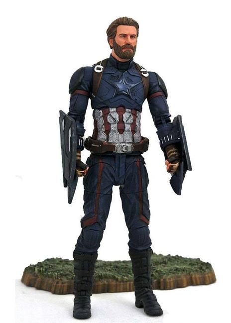 Marvel Select Avengers Infinity War Captain America Action Figure New Nuovo - 3