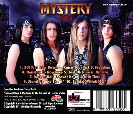 2013 - CD Audio di Mystery - 2