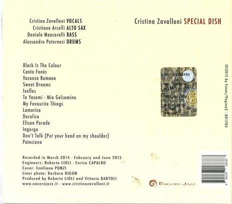 Special Dish - CD Audio di Cristina Zavalloni - 2