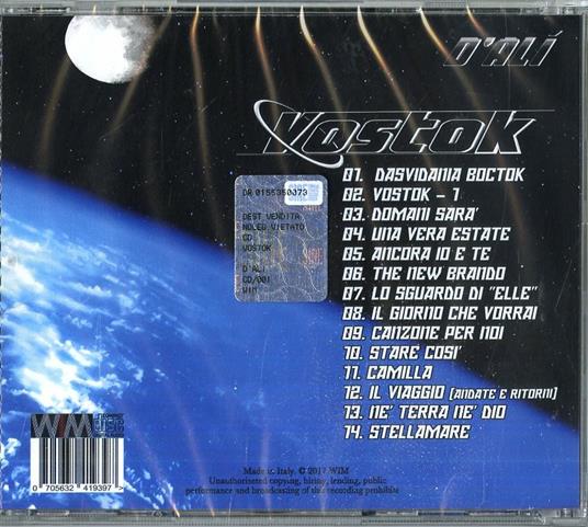 Vostok - CD Audio di D'alì - 2