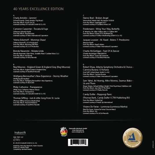 Clearaudio. 40 Years Excellence Edition - CD Audio - 2