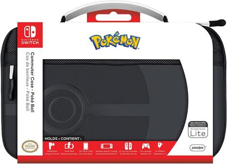 PDP Poké Ball Custodia a sacchetto Nintendo Nero, Argento