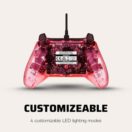 PDP Controller Luminoso Afterglow con Cavo Xbox Series X S, Multicolore - 2