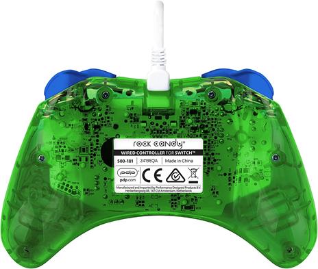 PDP Rock Candy: Luigi Lime Blu, Verde, Traslucido USB Gamepad Analogico/Digitale Nintendo Switch - 4