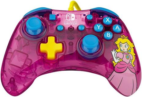 PDP Rock Candy: Bubblegum Peach Rosa, Traslucido USB Gamepad Analogico/Digitale Nintendo Switch - 2