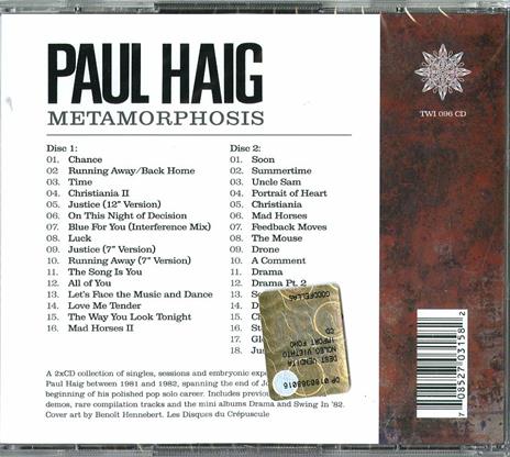 Metamorphosis - CD Audio di Paul Haig - 2