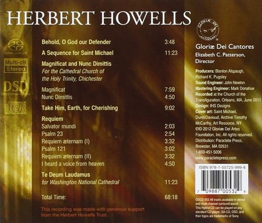 A Sequence For Saint Michael - CD Audio di Herbert Howells - 2