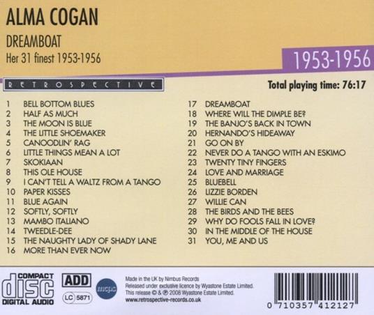 Dreamboat - CD Audio di Alma Cogan - 2