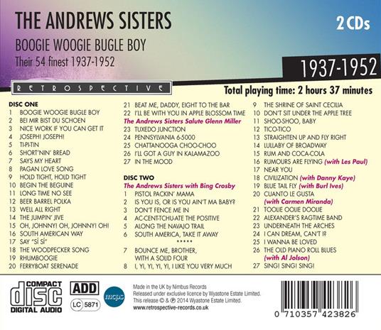 Boogie Woogie Bugle Boy - CD Audio di Andrews Sisters - 2