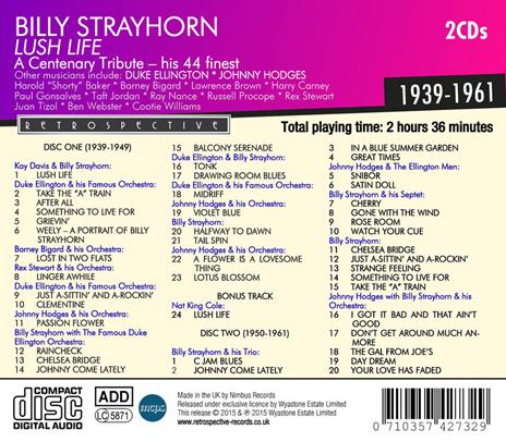 Lush Life - a Centenary - CD Audio di Billy Strayhorn - 2