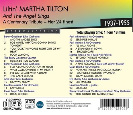 Liltin' Martha Tilton -.. - CD Audio di Martha Tilton - 2