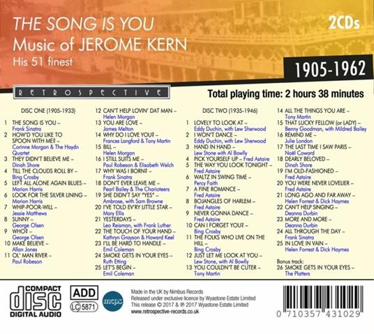 Song Is You. Music of - CD Audio di Jerome Kern - 2